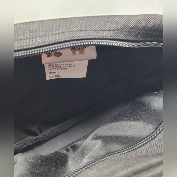 Vintage 2005 Walt Disney World Black Unisex Zip Up Fanny Pack Bag with Strap - Picture 5 of 9